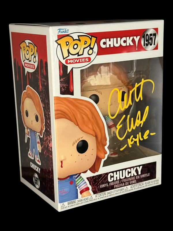 Christine Elise signed Chucky Funko Pop! 1957 Yellow