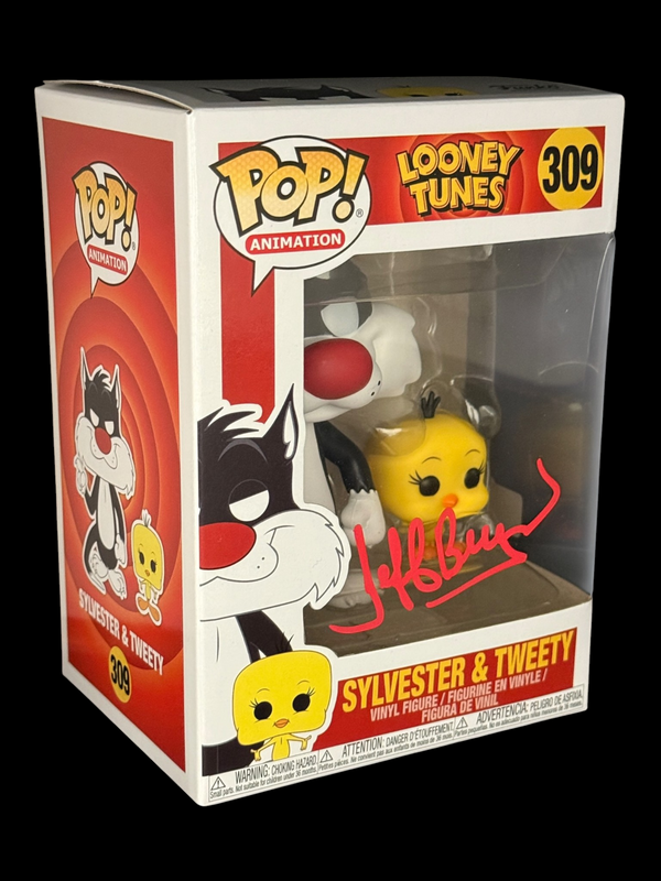 Jeff Bergman signed Looney Tunes Sylvester & Tweety Funko Pop! 309 Red