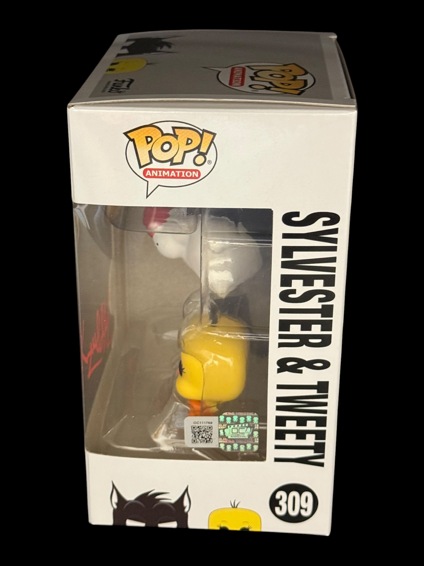 Jeff Bergman signed Looney Tunes Sylvester & Tweety Funko Pop! 309 Red