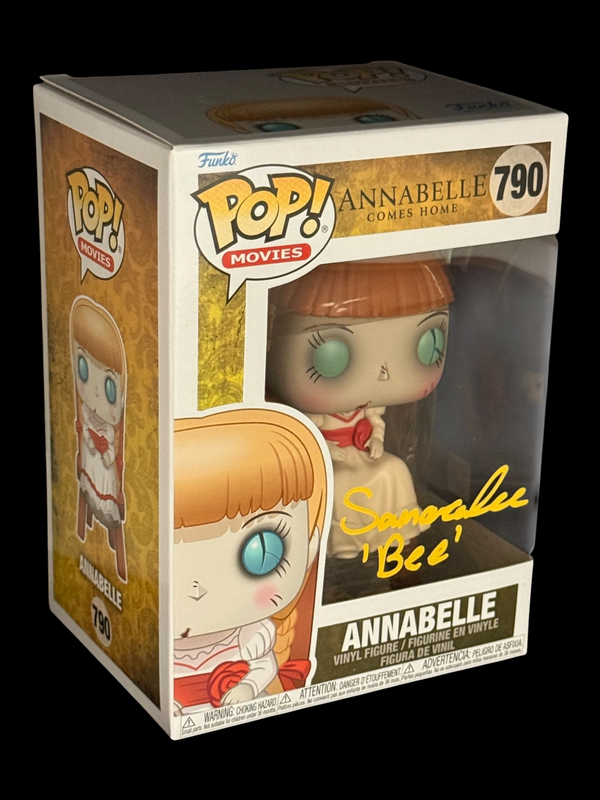 Samara Lee signed Annabelle Comes Home Annabelle Funko Pop! 790 Yellow