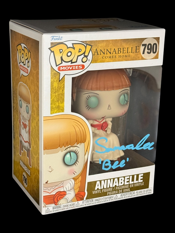 Samara Lee signed Annabelle Comes Home Annabelle Funko Pop! 790 Blue