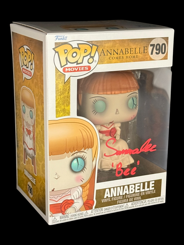 Samara Lee signed Annabelle Comes Home Annabelle Funko Pop! 790 Red