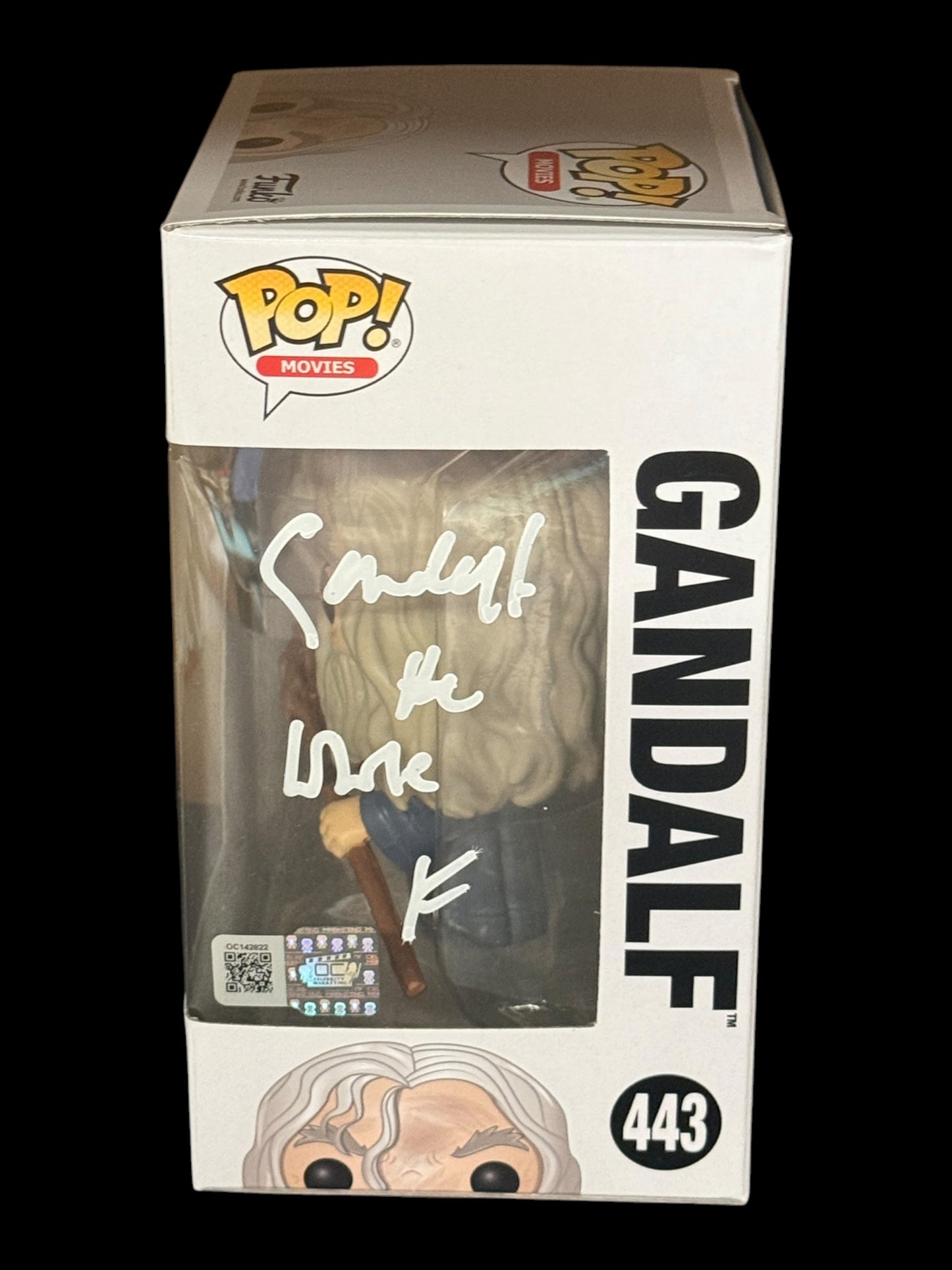 Sir Ian McKellen signed Lord of the Rings Gandalf Funko Pop! 443 White