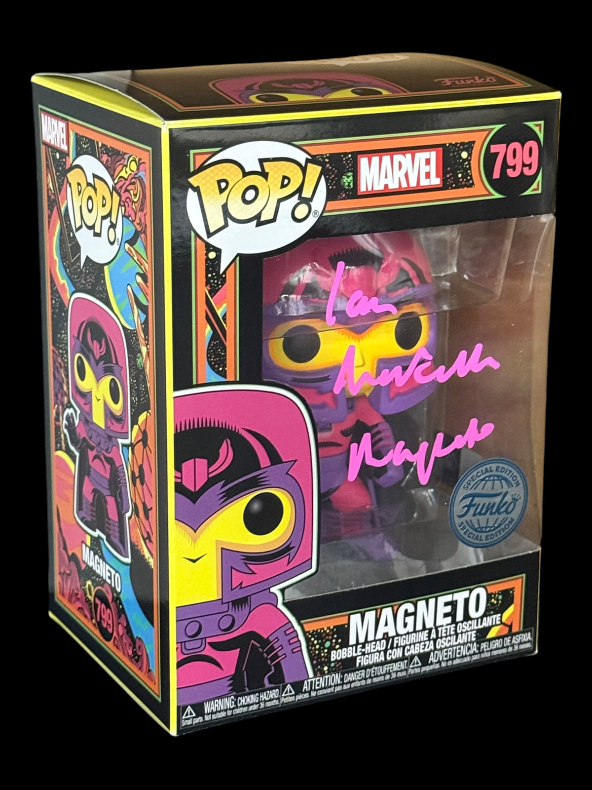Ian McKellen signed Marvel Funko Special Edition Magneto Funko Pop! #799 - Single CN