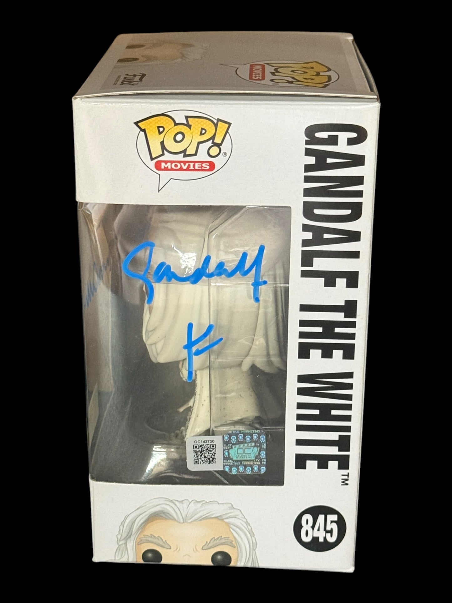 Sir Ian McKellen signed Lord of the Rings Gandalf the White Hot Topic Exclusive Funko Pop! #845