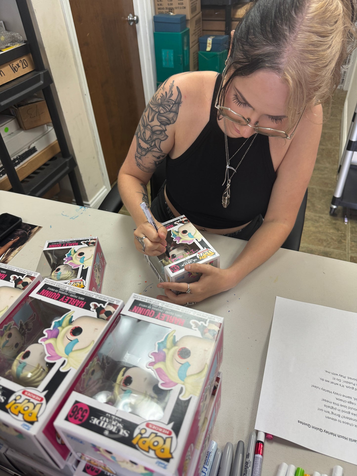 Karlii Hoch signed Harley Quinn Suicide Squad Isekai Funko Pop! - "Don't have a hissy!"