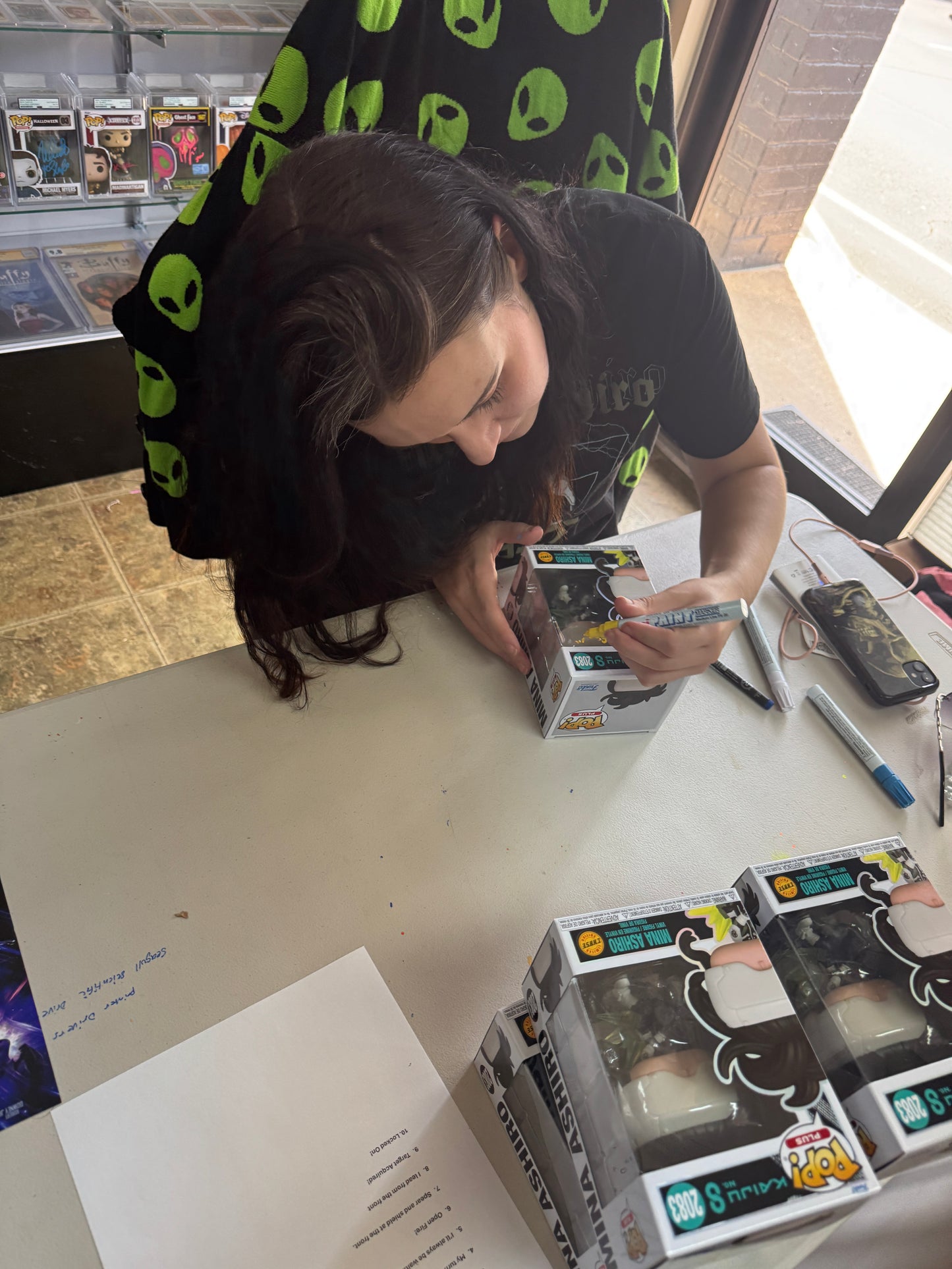 Katelyn Barr signed Mina Ashiro & Bakko Kaiju No. 8 Funko Pop! - Green