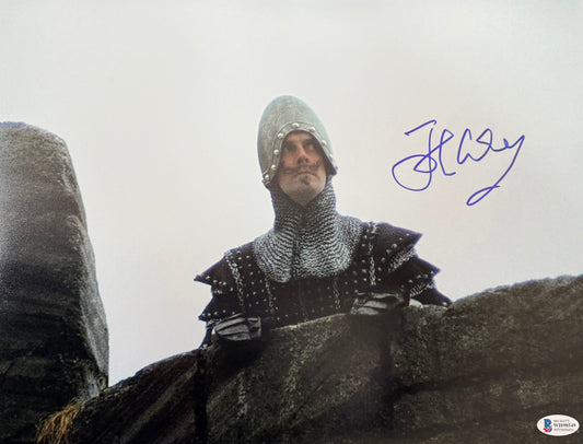 John Cleese signed 11x14 Monty Python and The Holy Grail French Taunter Photo