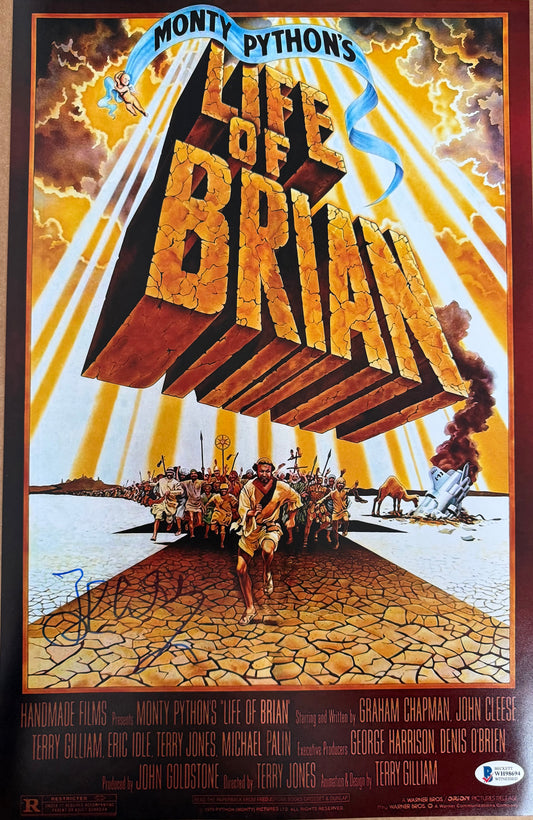 John Cleese signed 11x17 MOnty Python's Life of Brian Movie Poster Photo