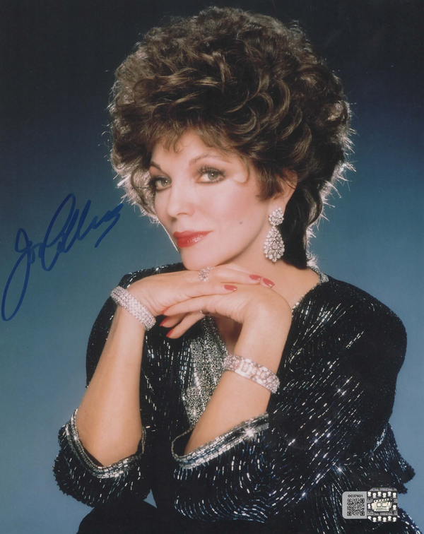 Joan Collins signed 8x10 portrait photo 1B