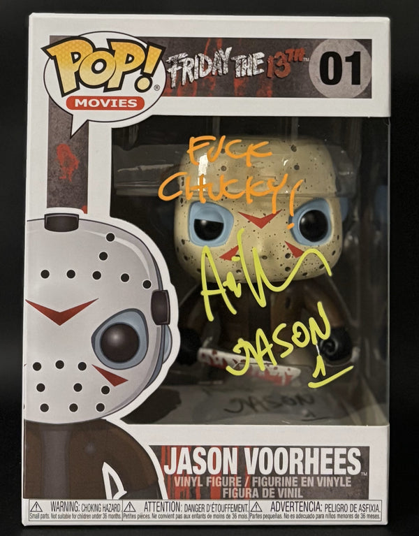 Ari Lehman signed Friday the 13th Jason Voorhees Funko Pop! #01 "F*** Chucky" - F.O/F.Y