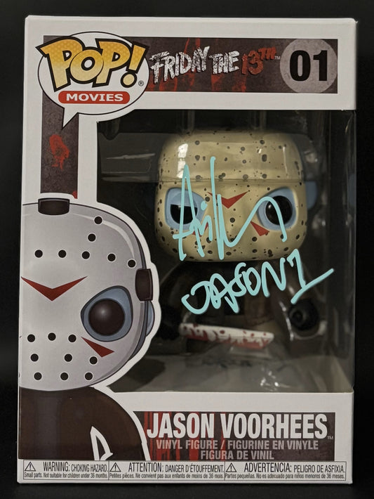 Ari Lehman signed Friday the 13th Jason Voorhees Funko Pop! #01 - L. Blue
