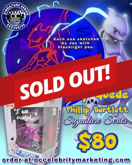 Jay Goede aka Phillip Bartlett Signature Series: Pop! Games Pokemon Mewtwo Funko #581 (#/25)