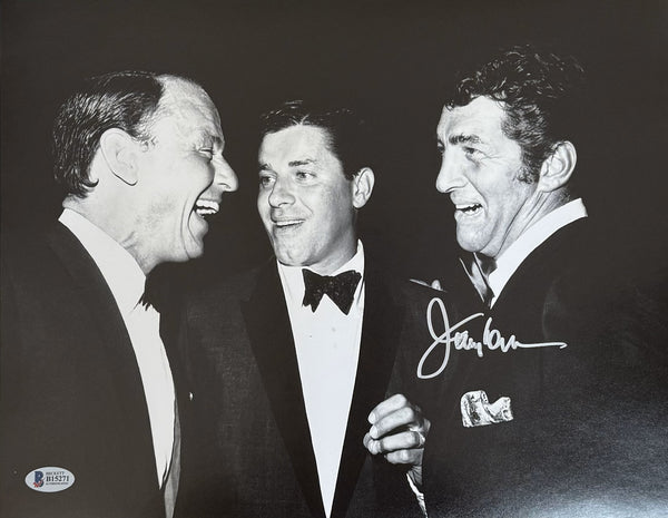 Jerry Lewis signed 11x14 Rat Pack photo autographed BAS COA