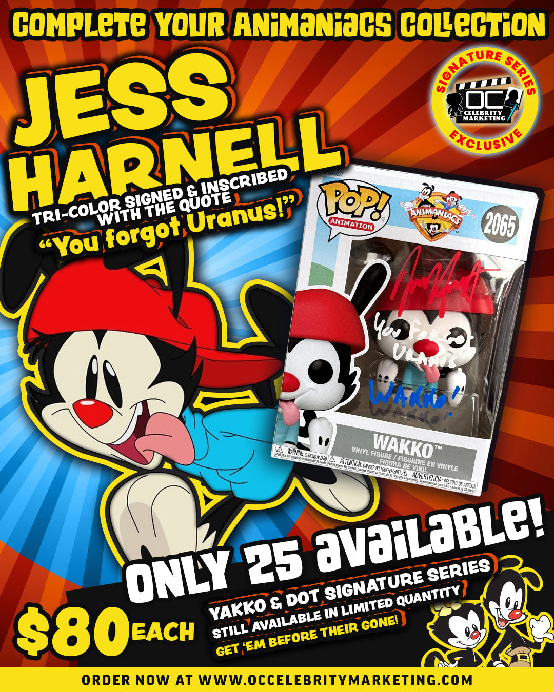 Jess Harnell: Animaniacs Wakko Funko Pop! #2065 (#/25)