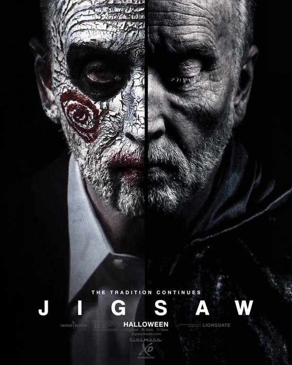 Tobin Bell Signed Jigsaw Split Face Billy Puppet Portrait Poster Photo (8x10, 11x17) Pre-Order