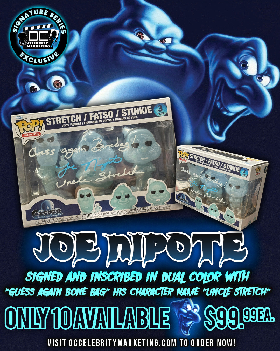 Joe Nipote: Casper Stretch / Fatso / Stinkie 3 Pack Funko Pop! (#/10)