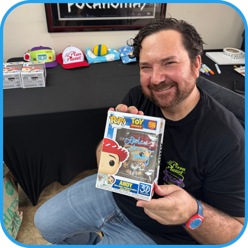 John Morris signed Disney - Pixar Toy Story Andy Funko Pop! 1596