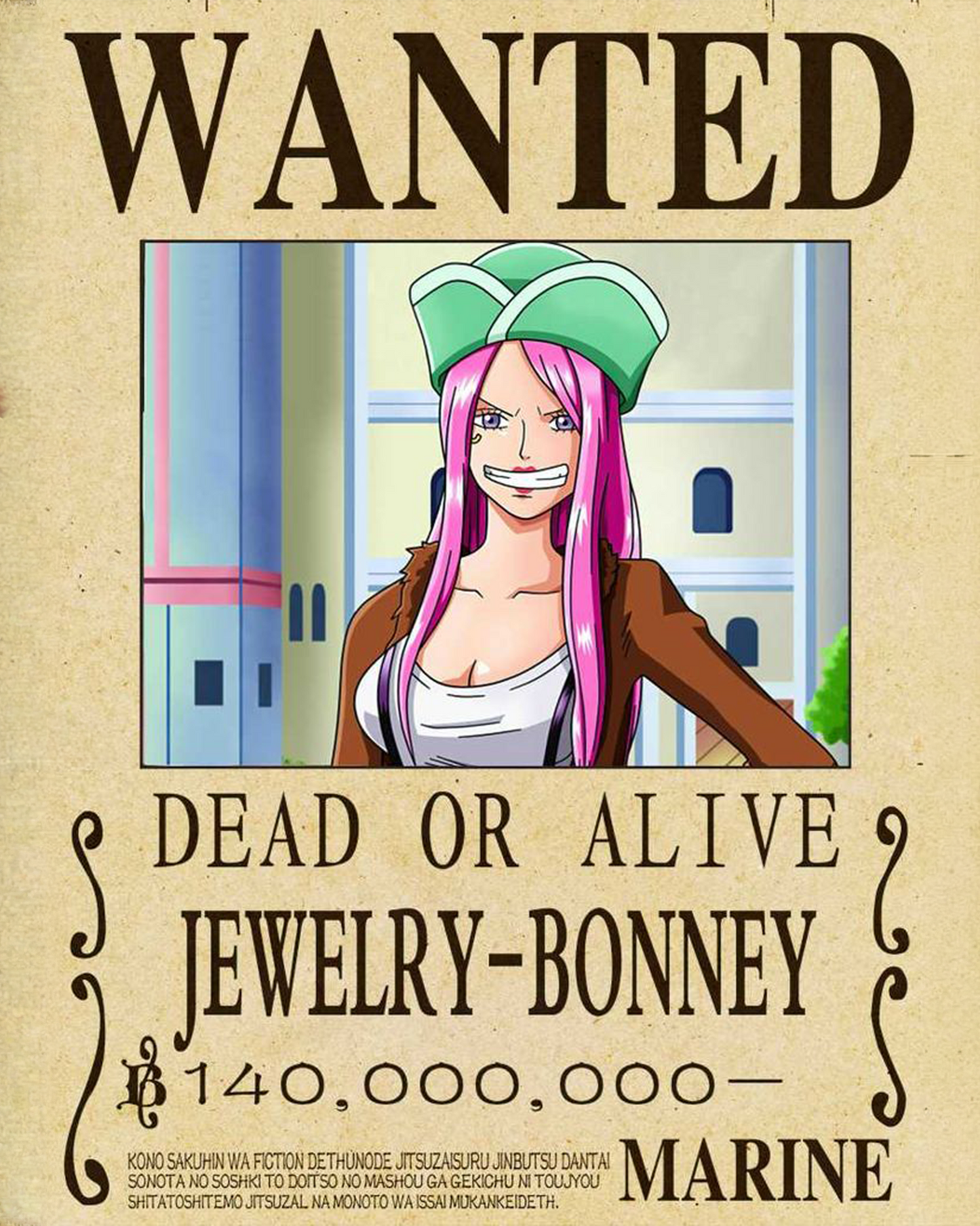 Laura Wetsel signed One Piece Jewelry Bonney Wanted Poster Image #1 (8x10) Pre-Order
