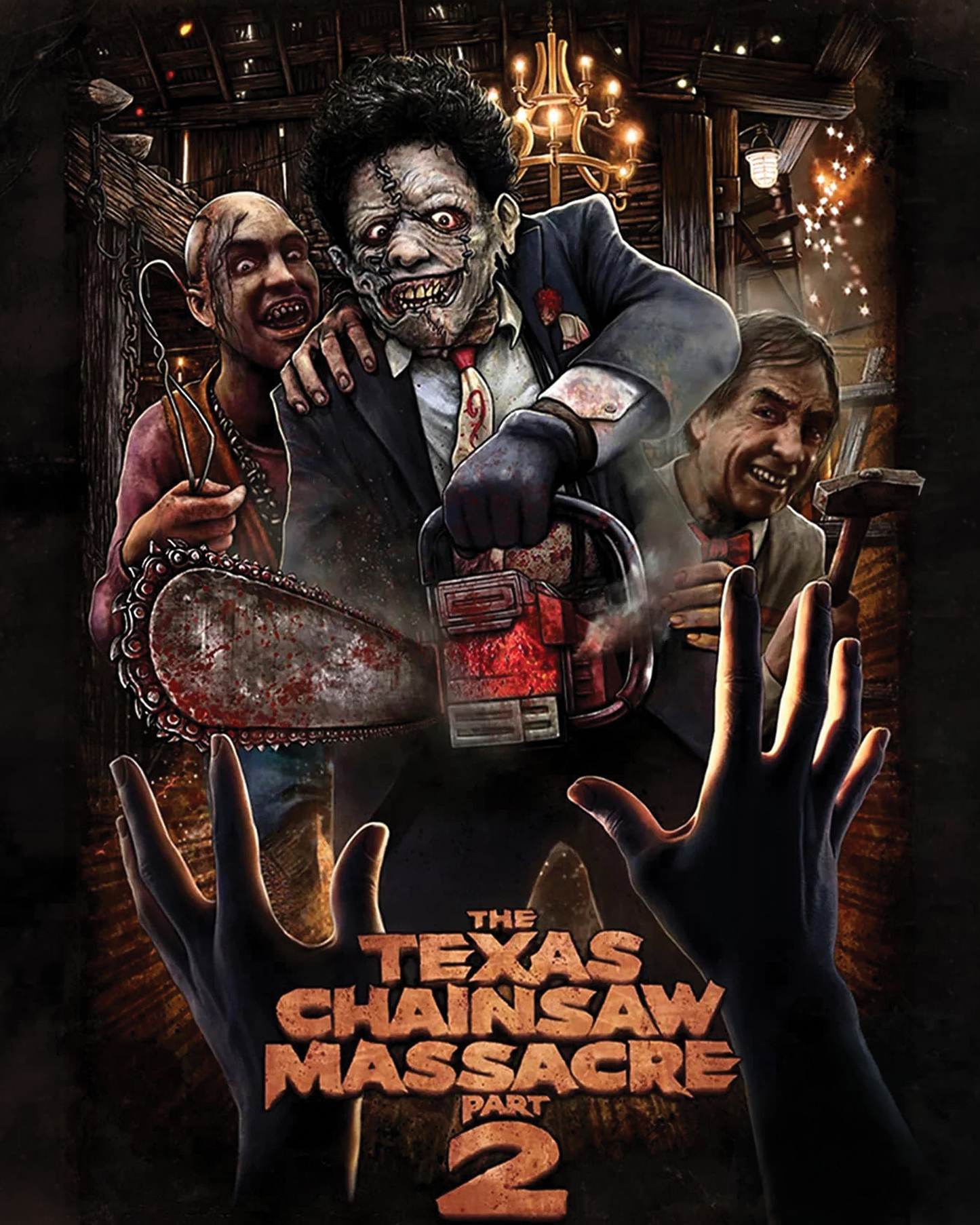 Tom Morga signed The Texas Chain Saw Masacre Part 2 Poster Image #3 (8x10, 11x17) Pre-Order