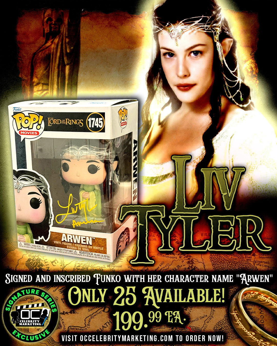 Liv Tyler Lord of The Rings Arwen Funko Pop! #1745 (#/25)