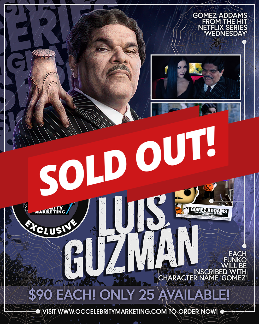 Luis Guzman Signature Series: The Addams Family Gomez Addams Funko #1548 (#/25)