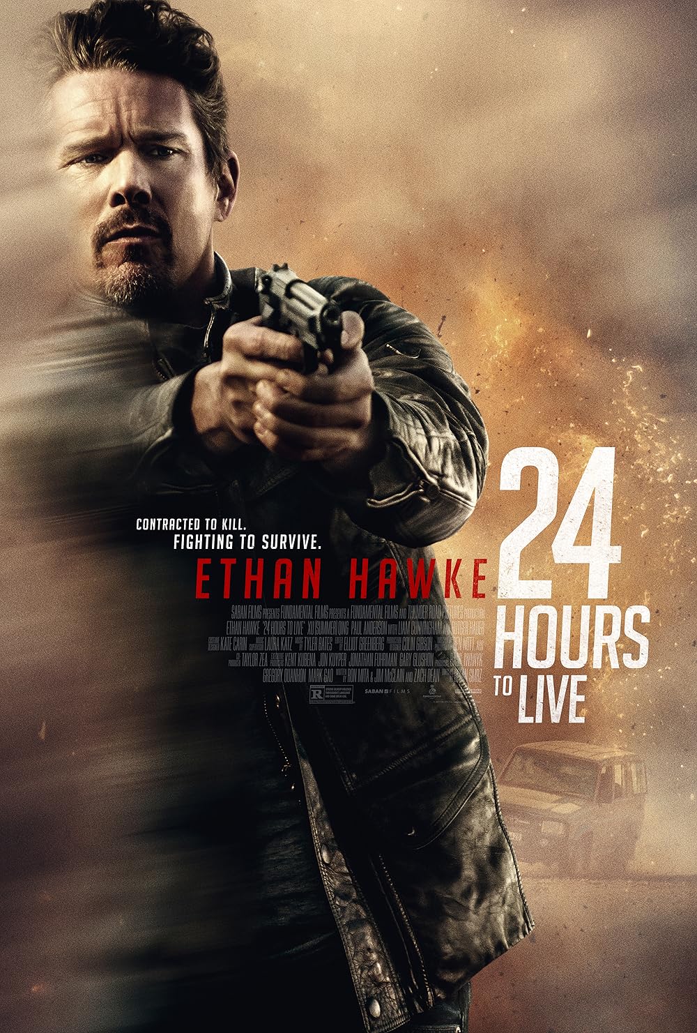 Ethan Hawke signed 24 Hours To Live Poster Image  (8x10, 11x17) Pre-Order