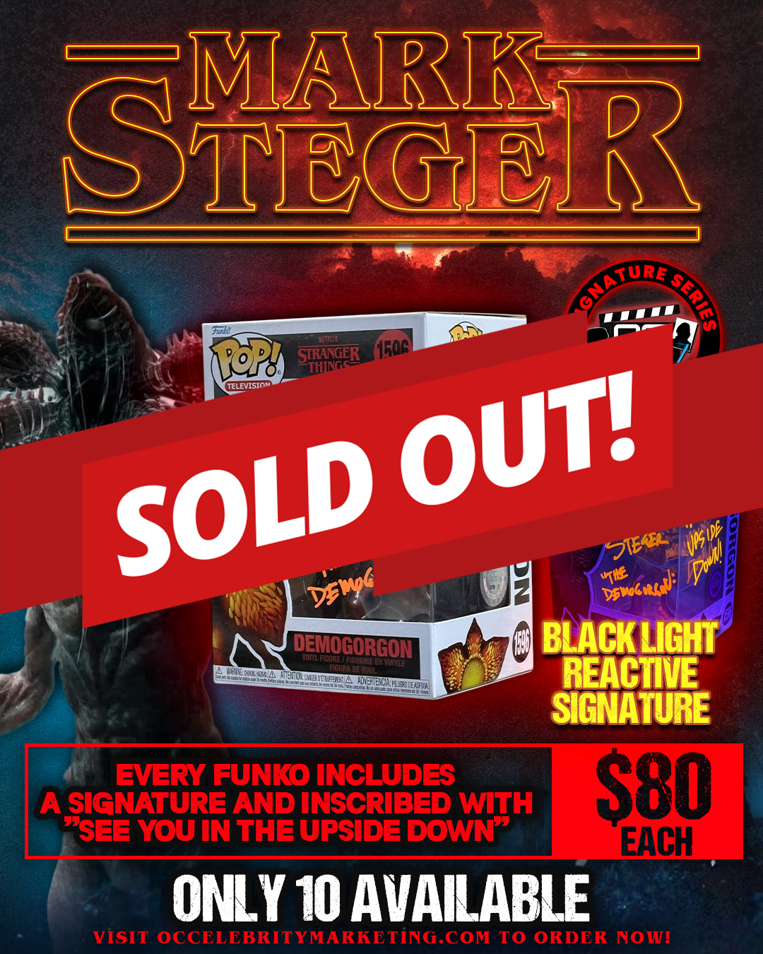 Mark Steger: Stranger Things Demogorgon Funko Pop! #1596 (#/10)