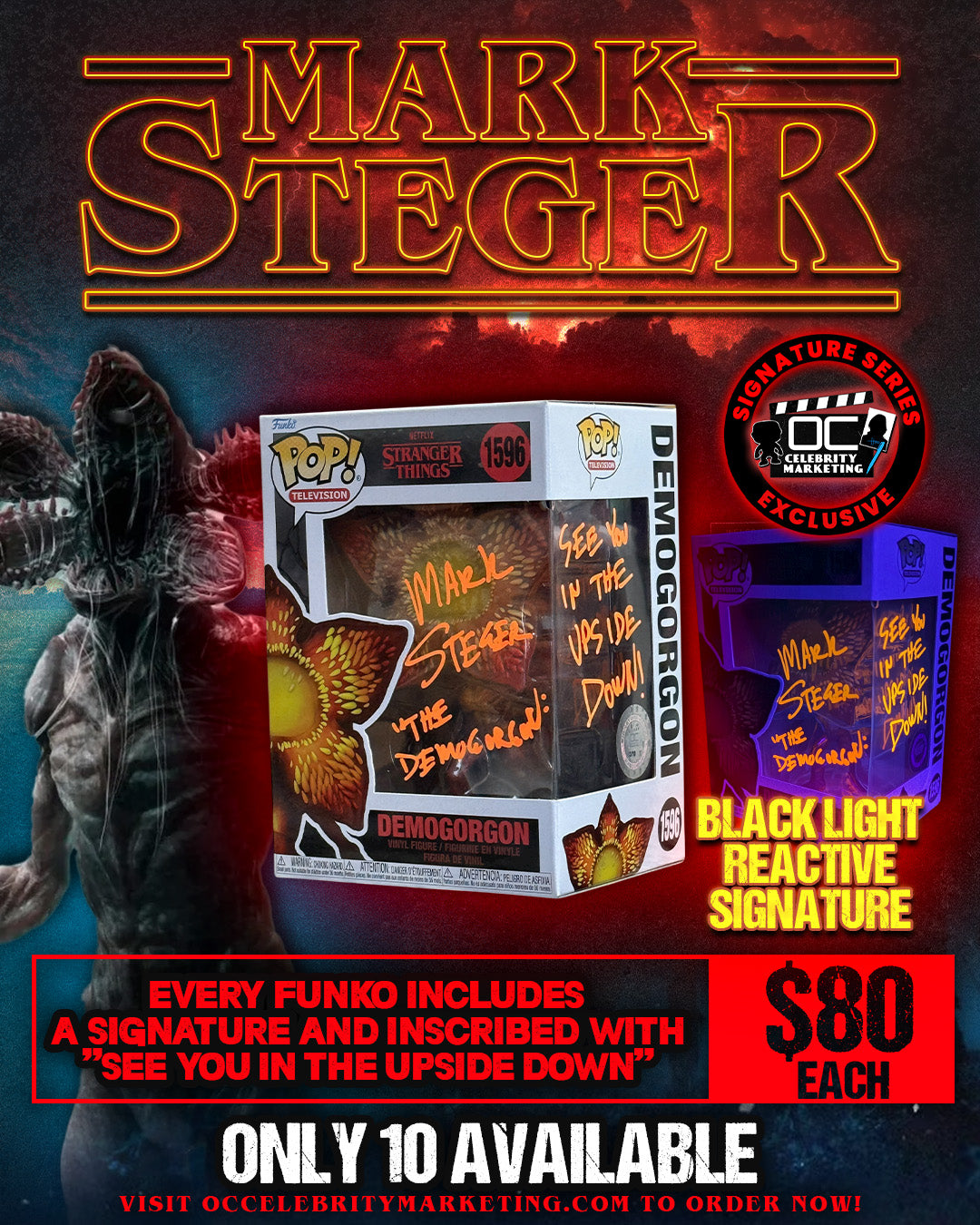 Mark Steger: Stranger Things Demogorgon Funko Pop! #1596 (#/10)