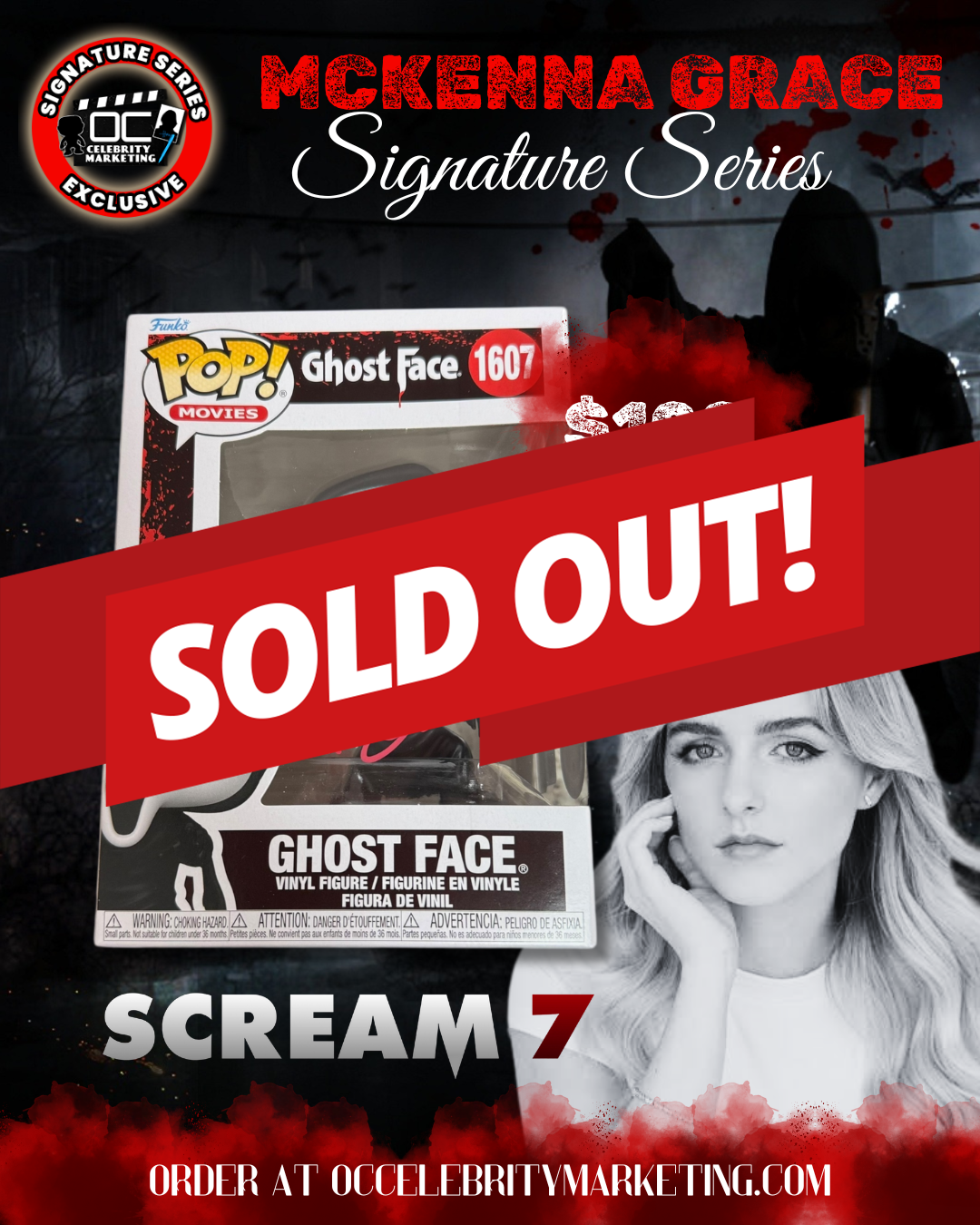Mckenna Grace Signature Series: Ghostface Funko Pop! #1607 (#/50)