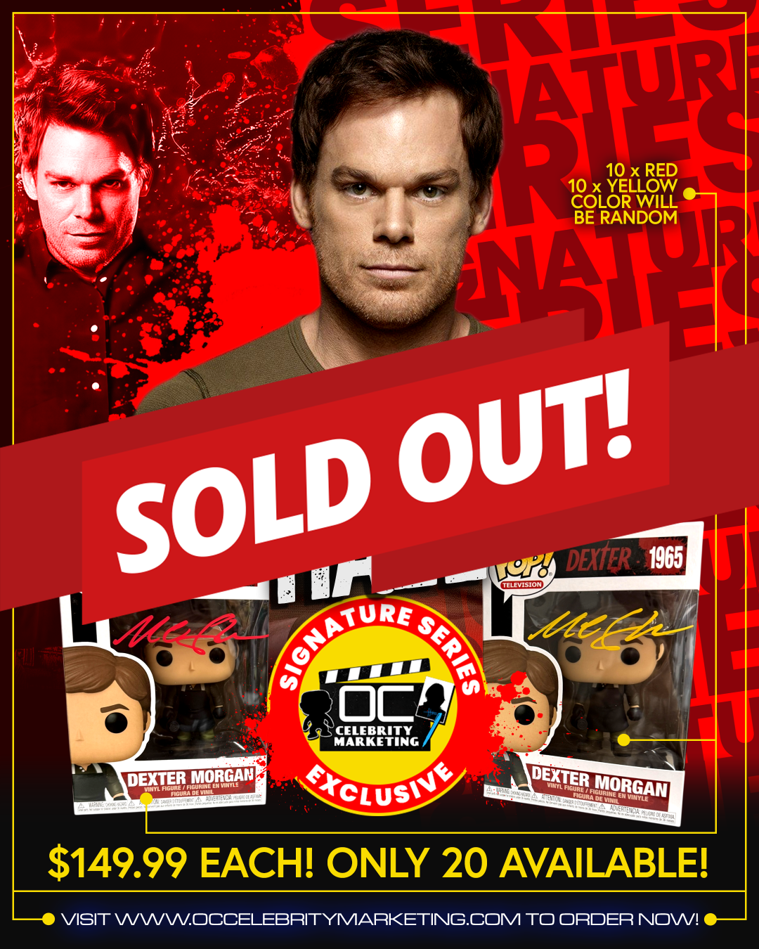 Michael C. Hall Signature Series: Dexter Morgan Funko Pop! #1965 (#/10)