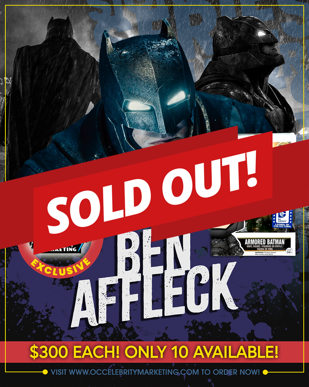 Ben Affleck Signature Series: Exclusive Batman vs Superman Armored Batman Funko Pop! #88 (#/10)