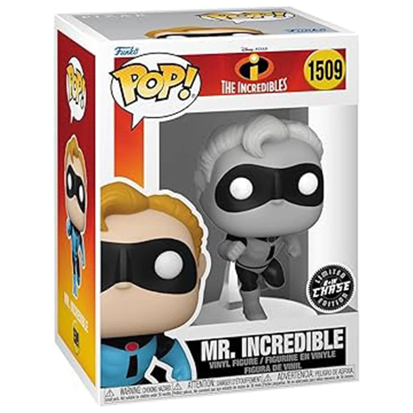 Jeff Bergman signed Disney Pixar The Incredibles Mr. Incredible Limited Edition B&W CHASE Funko #1509 (Pre-Order)