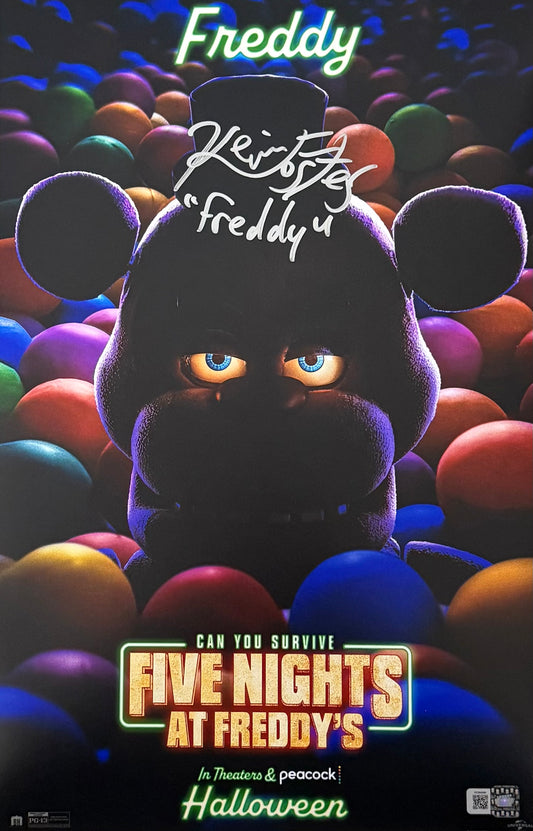 Kevin Foster signed FNAF 11x17 Freddy poster Photo