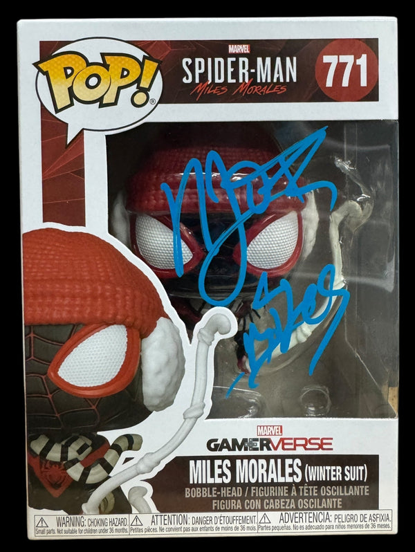Nadji Jeter signed Marvel Spider-Man Miles Morales (Winter Suit) Funko Pop!