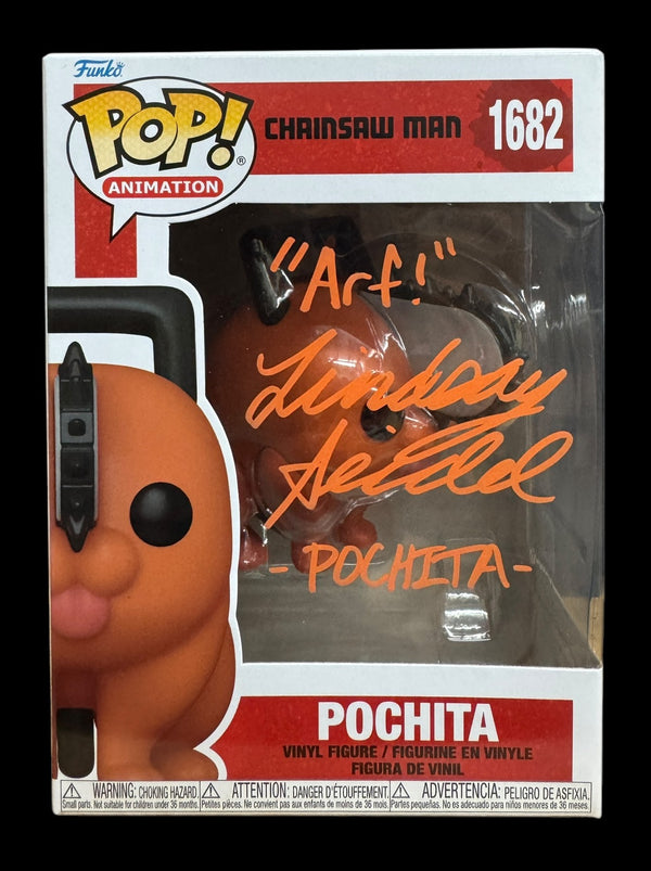 Lindsay Seidel signed Chainsaw Man Pochita Funko Pop! "Arf!"