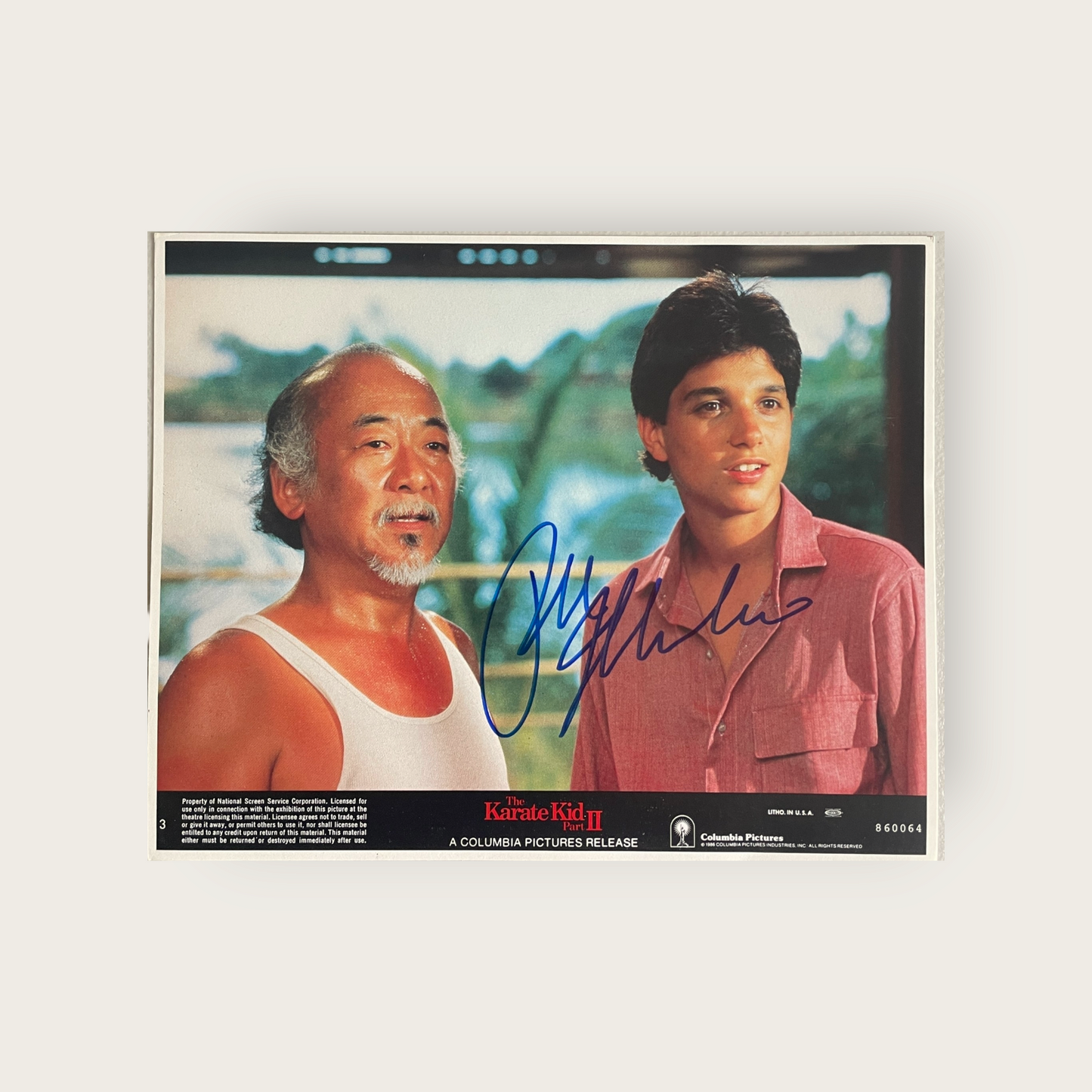 Ralph Macchio signed 8x10 Lobby Card Karate Kid Part II auto BAS Hologram only