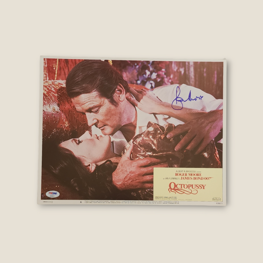 Roger Moore signed Original Lobby Card "Octopussy" James Bond auto PSA/DNA COA