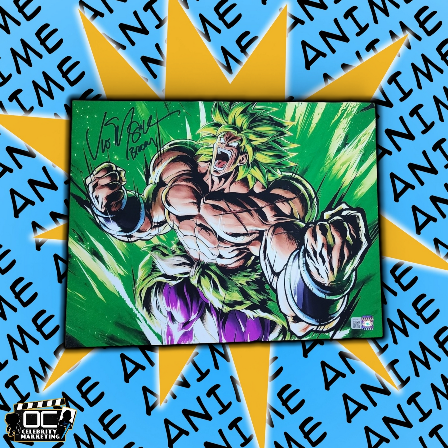 Vic Mignogna signed 11x14 Dragon Ball Super Broly photo OCCM QR code Autograph