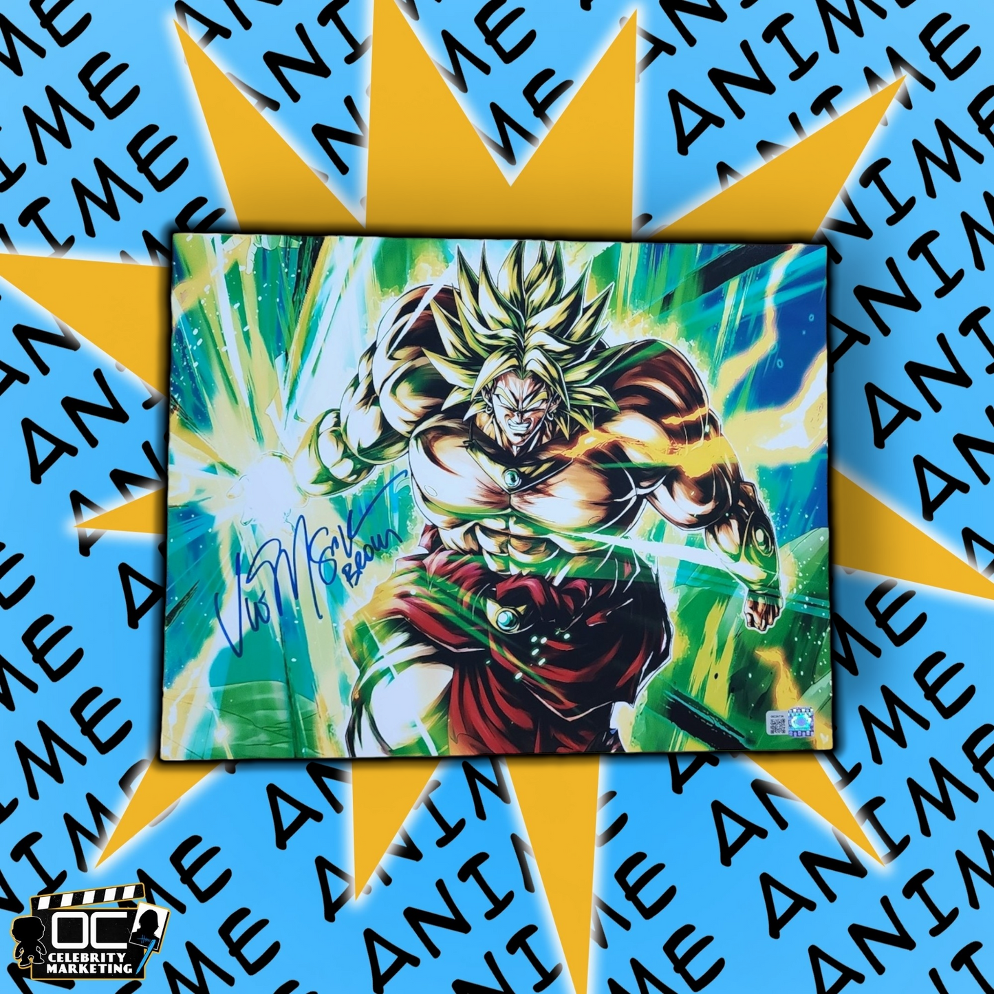 Vic Mignogna signed 11x14 Dragon Ball Super Broly photo OCCM QR code Auto