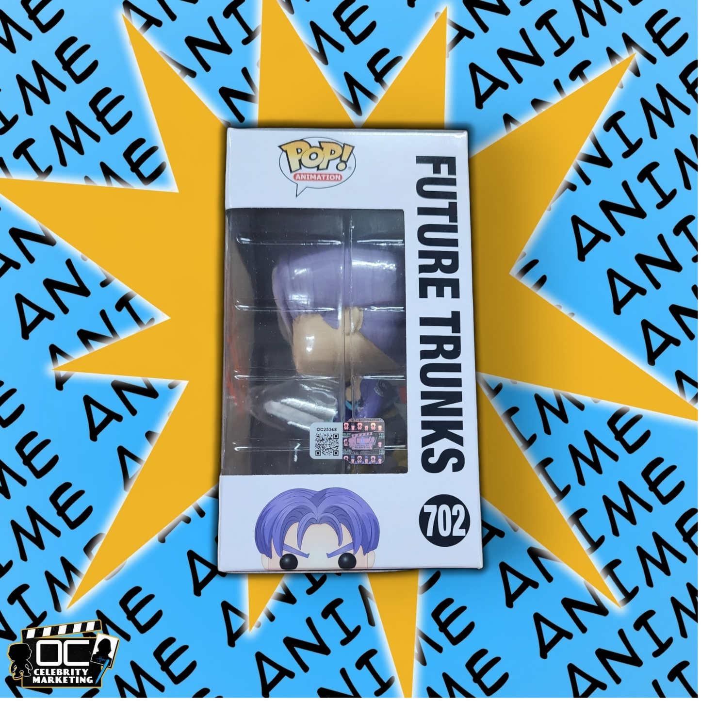 Eric Vale signed Dragon Ball Z Future Trunks Funko #702 auto QR code OCCM -O