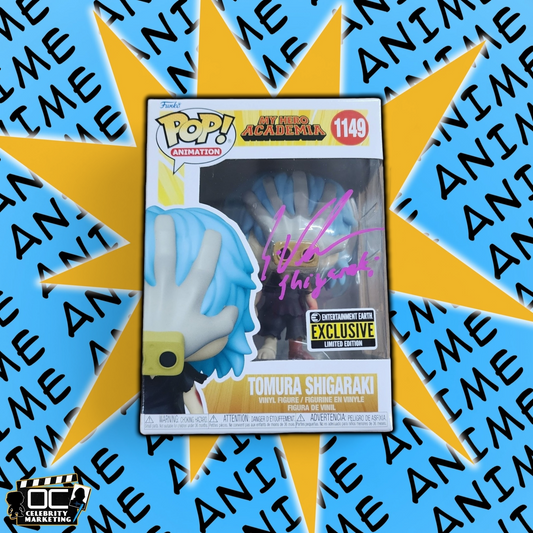 Eric Vale signed My Hero Academia E.E. LE Tomura Shigaraki Funko 1149 QR OCCM-M