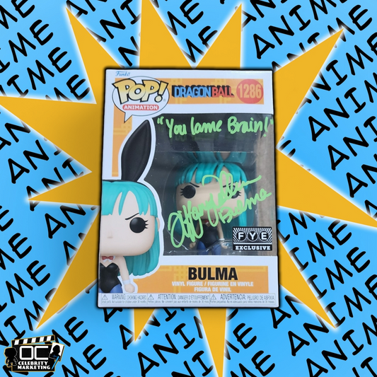 Tiffany Vollmer signed FYE Exclusive Dragon Ball Bulma Funko 1286 QR OCCM-Quote1