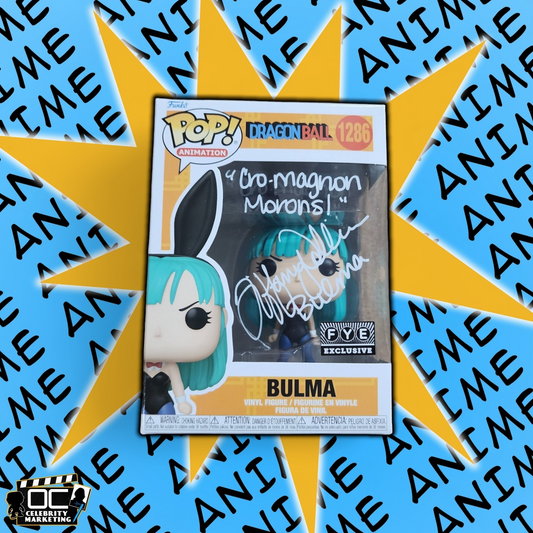 Tiffany Vollmer signed FYE Exclusive Dragon Ball Bulma Funko 1286 QR OCCM-Quote3