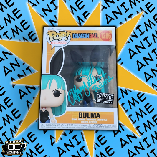 Tiffany Vollmer signed FYE Exclusive Dragon Ball Bulma Funko #1286 auto QR OCCM