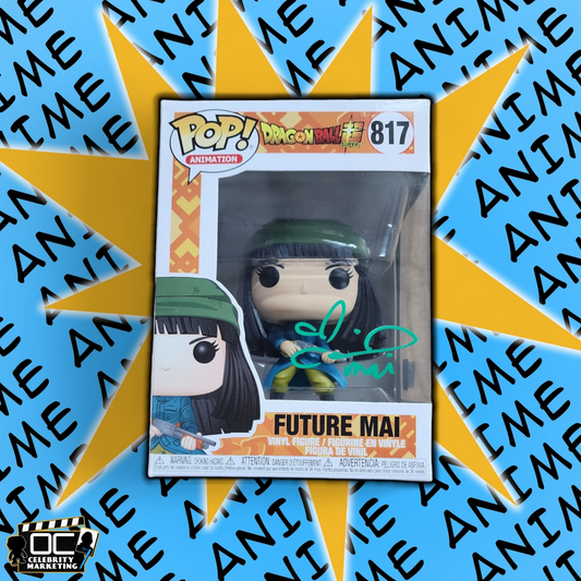 Colleen Clinkenbeard signed Dragon Ball Super Future Mai Funko #817 QR code OCCM