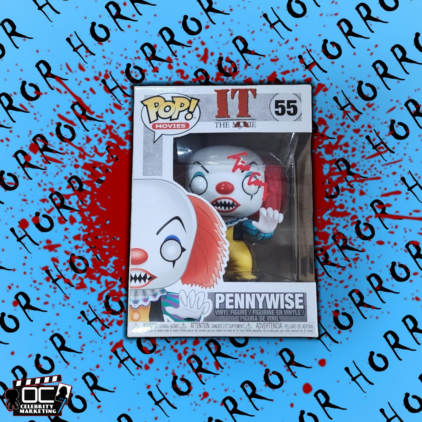 Tim Curry signed IT The Movie Classic Pennywise Funko #55 auto QR code Beckett