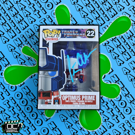 Peter Cullen signed Transformers Optimus Prime Funko #22 QR code OCCM