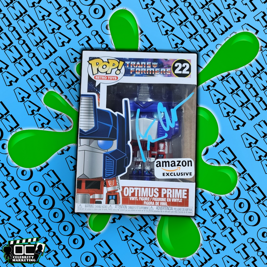 Peter Cullen signed Transformers Amazon Exclusive Optimus Prime Funko QR OCCM-B