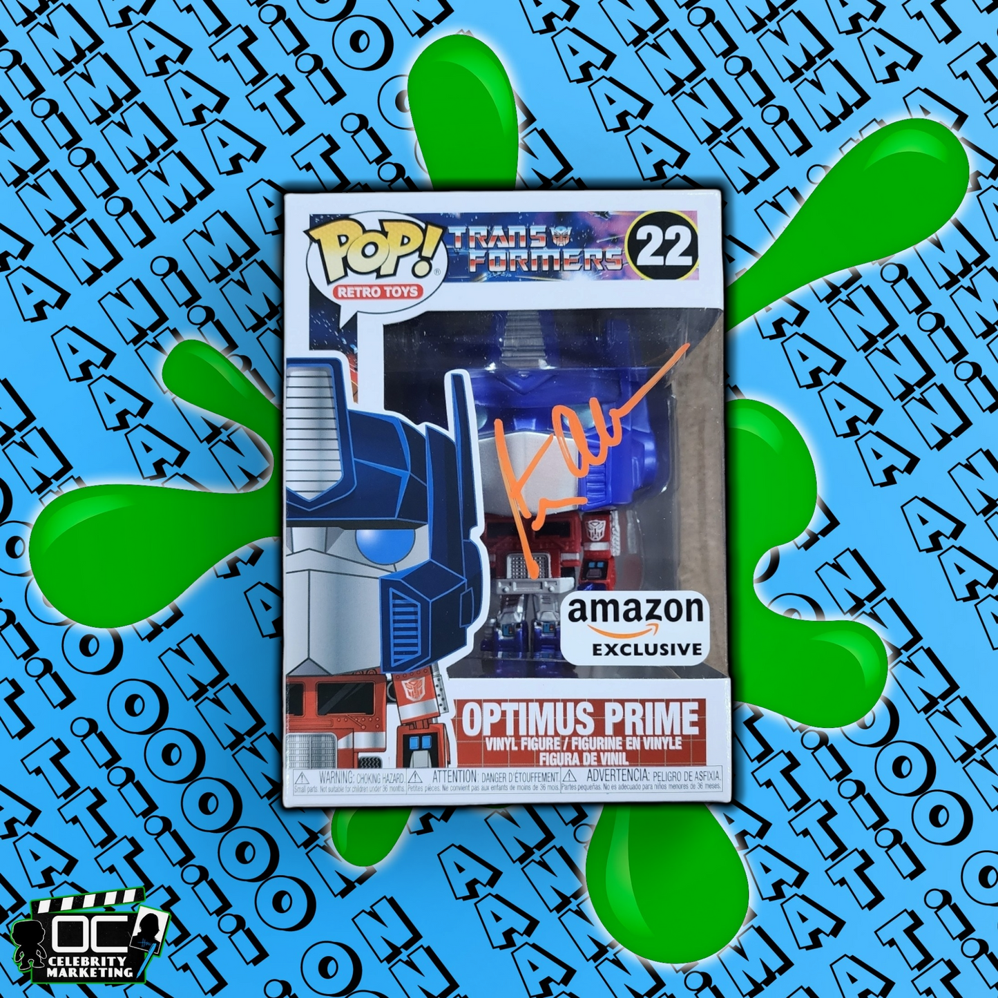 Peter Cullen signed Transformers Amazon Exclusive Optimus Prime Funko QR OCCM-O